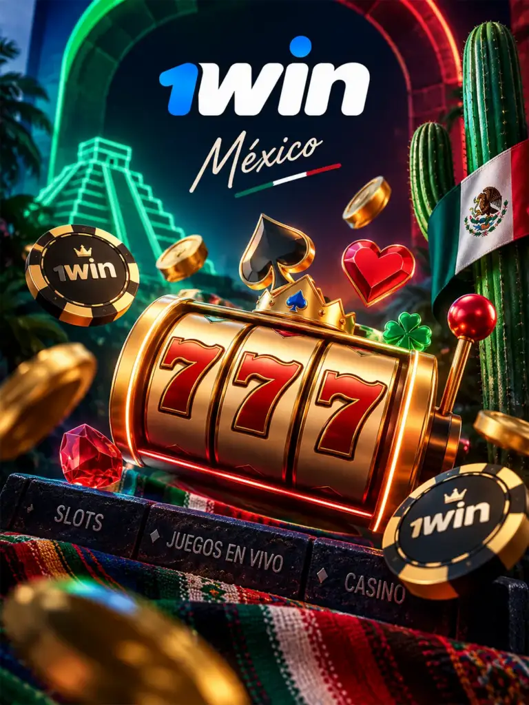Ilustración de juegos de casino de 1win para México