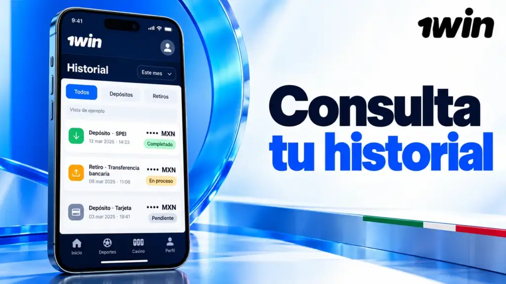 Ilustración de pagos de 1win para México